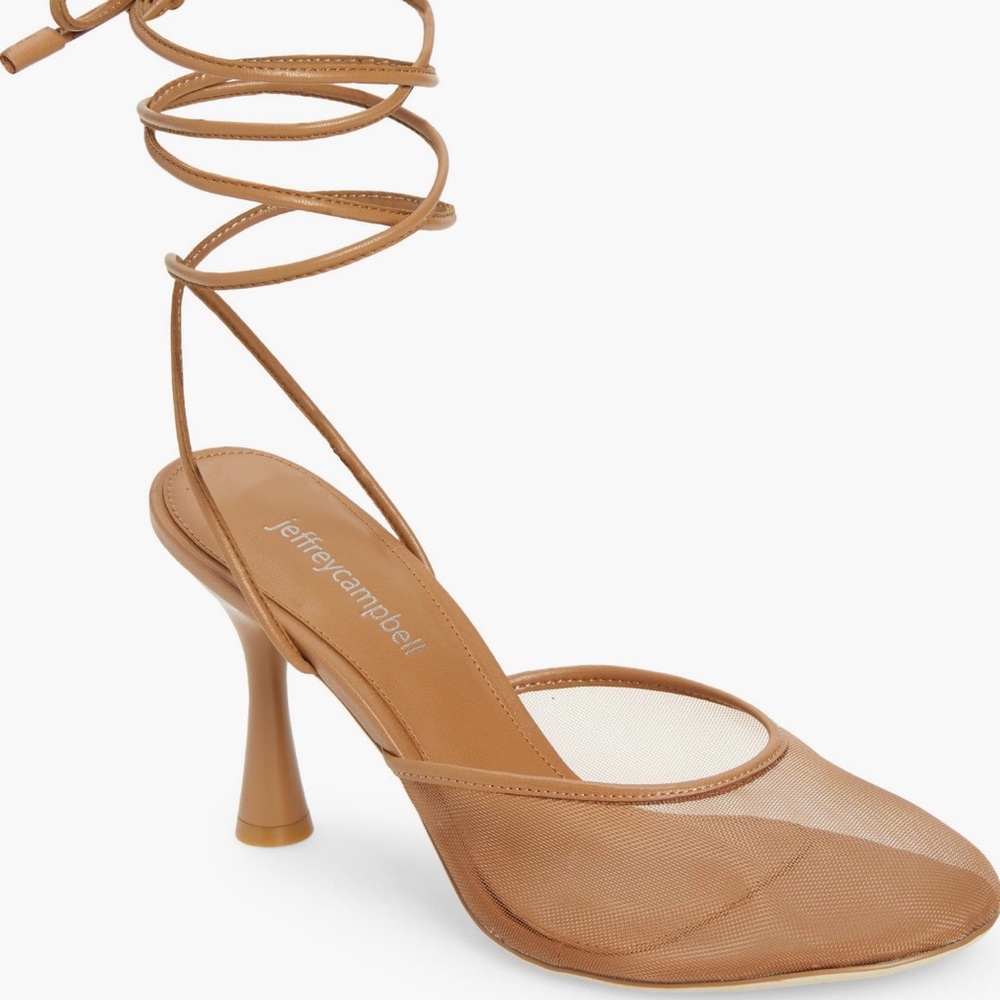 Jeffrey Campbell Tan Mesh Women's Heels